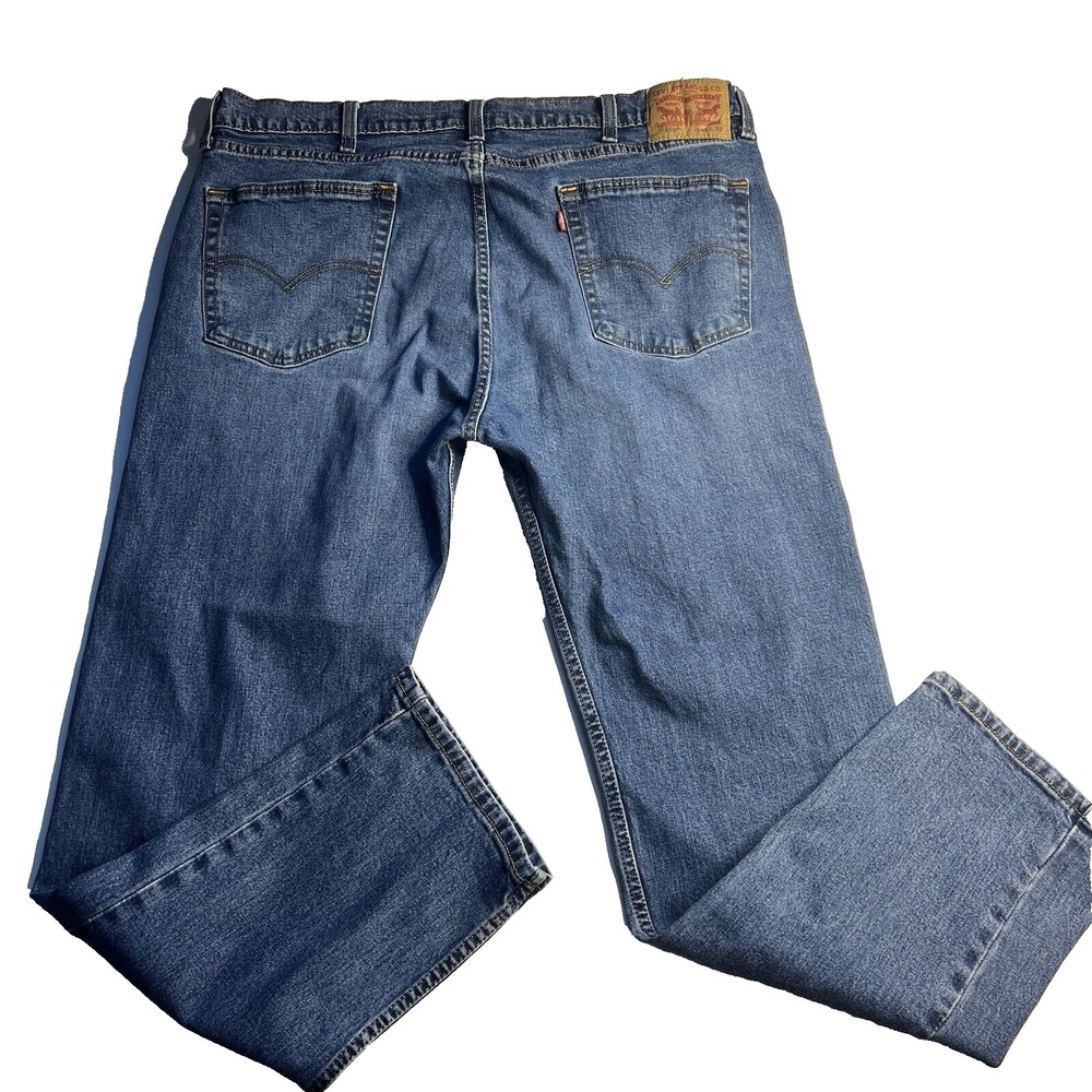 Levi's Jeans Men 40x32 Blue 505 Straight Leg Med Wash Regular Fit American Denim